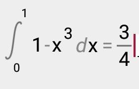 Вычислите площадь фигуры (s), ограниченной линиями у = 1 – х3, у = 0, х = 0, х = 1.