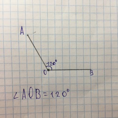 Сциркуля и линейки постройте угол равный 120 градусов сам рисунок а описание не нужно