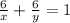 \frac{6}{x} + \frac{6}{y} =1