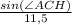 \frac{sin(\angle ACH)}{11,5}