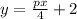 y = \frac{px}{4}+2