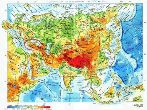 Определите, на каком полуострове находится имеющий координаты 40 с.ш и 33 в.д