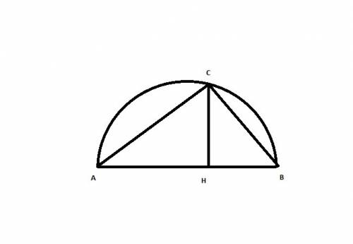 Как начертить прямоугольный треугольник по гипотенузе и одному из отрезков на которые высота делит г