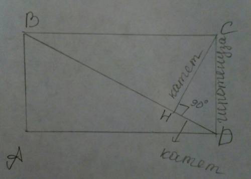 Впрямоугольнике авсd отрезок сн - перпендикуляр, проведенный из точки с к прямой вd. укажите какие и