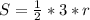 S= \frac{1}{2} *3*r