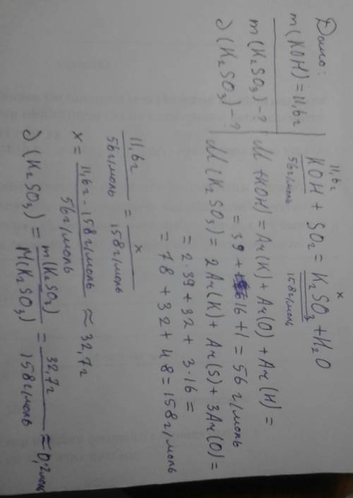 Через розчин, що містить 11,6 грам калій гідроксиду пропустили сульфур(4) оксид до повної нейтраліза