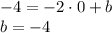 -4=-2\cdot 0+b\\ b=-4