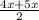 \frac{4x+5x}{2}