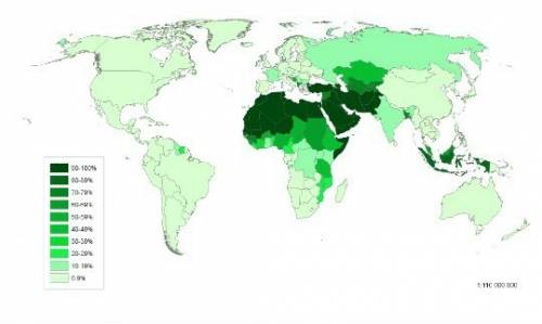 Численность мусульман по всему миру