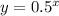 y=0.5^x