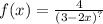 f(x) = \frac{4}{(3-2x)^?}