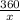 \frac{360}{x}