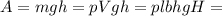 A=mgh=pVgh=plbhgH=