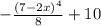 -\frac{(7-2x)^4}{8}}+10