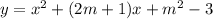 y=x^2+(2m+1)x+m^2-3