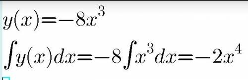 Среди заданных функций выбрать первообразную для функции y=-8х в 3 степени
