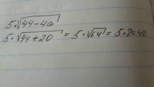 1) найдите сумму корней уравнения: (x-1)^2=36 2) 5* под корнем 44-4а если a=-5