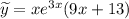 \widetilde{y}=xe^{3x}(9x+13)