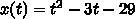 Материальная точка движется прямолинейно по закону x(t)= t^2-3t-29 (где x —расстояние от точки отсче