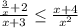 \frac{\frac{3}{x}+2}{x+3}\leq \frac{x+4}{x^{2}}