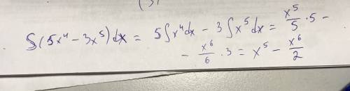 Для функции y=f(x) найдите хотя бы одну первообразную, если f(x) = 5x^4 - 3x^5
