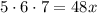 5\cdot6\cdot7=48x