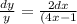 \frac{dy}{y}= \frac{2dx}{(4x-1}