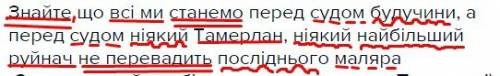 Знайте що всі ми станемо перед судом будучини, а перед судом ніякий тамерлан, ніякий найбільший руйн