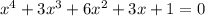 x^4+3x^3+6x^2+3x+1=0