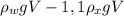 \rho_{w}gV-1,1\rho_{x}gV