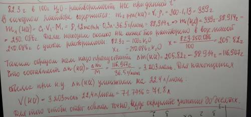 Какой объем хлороводорода (н.у.) надо пропустить через 300 мл раствора с молярной концентрацией нсl