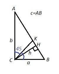 Бісектриса прямого кута прямокутного трикутника ділить гіпотенузу на відрізки 75 i 100. обчислiть до