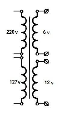 1. рассмотрите устройство трансформатора. определите первичную обмотку (клеммы с надписью: 220 и 127