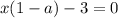 x(1-a)-3=0