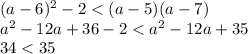 (a-6)^2-2