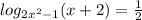 log_{2x^2-1}(x+2)=\frac{1}{2}