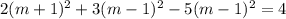 2(m+1)^2+3(m-1)^2-5(m-1)^2=4