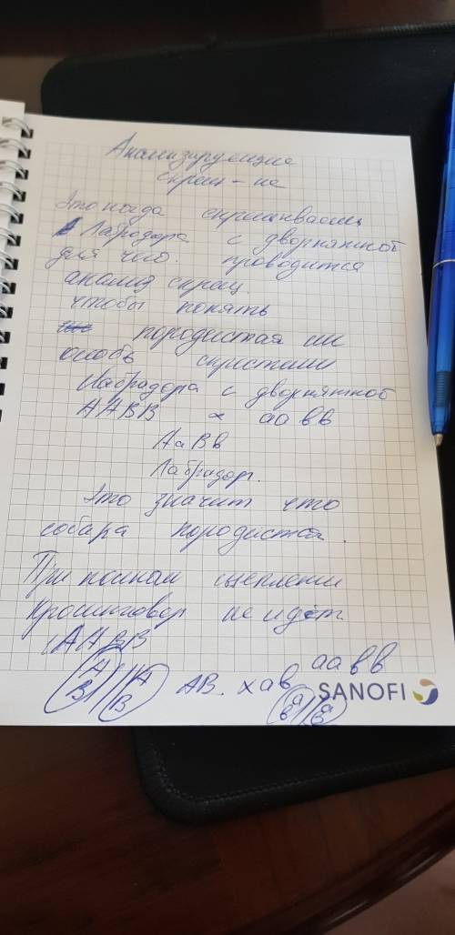 Определите вероятность проявления доминантного фенотипа по обоим признакам при анализирующем скрещев