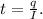 t = \frac{q}{I}.