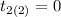 t_{2(2)} = 0