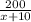 \frac{200}{x+10}