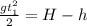 \frac{gt_1^2}{2} = H-h