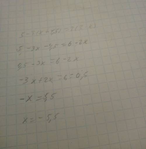 5-3(x+1,5)=2(3-x); 1/3(3x-2)-1/3(9-2x)=1/2x; 4,7(x2+x-3)=4,7x(x+1)