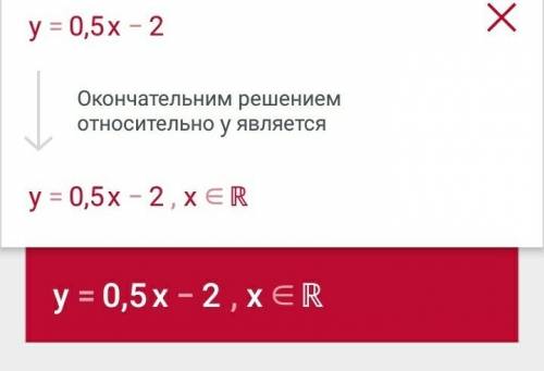 1. y=3-x 2. y=0,5x-2 3. y=2/7x-2 4. y=-3