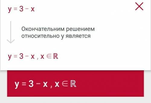 1. y=3-x 2. y=0,5x-2 3. y=2/7x-2 4. y=-3