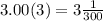 3.00(3) = 3 \frac{1}{300}