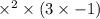 { \times }^{2} \times (3 \times - 1)