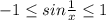 -1\leq sin\frac{1}{x}\leq 1