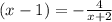 (x-1)=-\frac{4}{x+2}