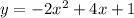 y=-2x^2+4x+1